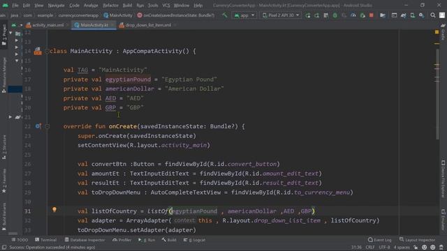 28) كورس برمجة تطبيقات الأندرويد بالكوتلن - Drop down menu смотреть онлайн