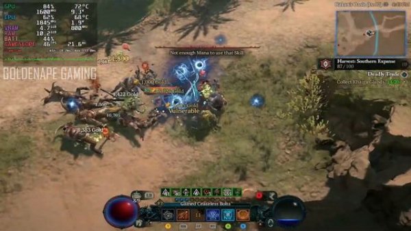 Diablo IV on Steam Deck OLED with Steam OS 3.6