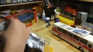 Купил новые модели. Икарус 250.59. ПАЗ Аврора и Прицеп маз 9380.#тойхаус,#модели 1:43