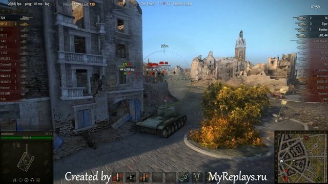 WOT: Ruinberg - KV-1S - 6 frags - смотреть онлайн