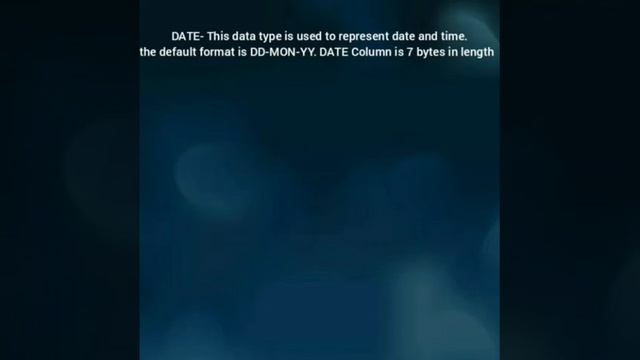 ORACLE BCA -5 UNIT-2 ORACLE DATA TYPES смотреть онлайн