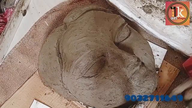 how to make 18 inches mataji ka face. latest clay art video смотреть онлайн