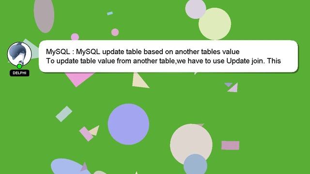 MySQL : MySQL update table based on another tables value смотреть онлайн