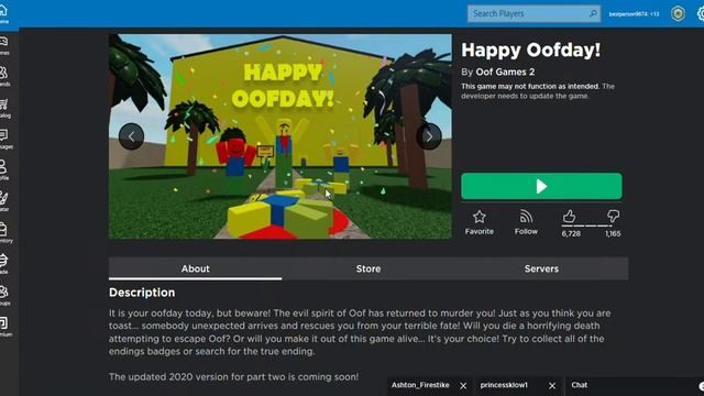 Happy Oof Day - Roblox | Good And Bad Ending смотреть онлайн