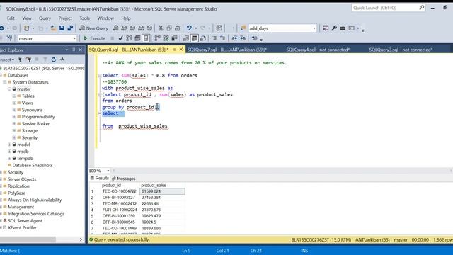 Complex SQL 5 | Pareto Principle (80/20 Rule) Implementation in SQL | PBC Interview Question смотреть онлайн