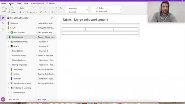 OneNote Tables - Merge & split cells work around ? ?♂️