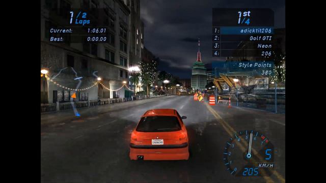 NFSU - Race 2 - 206 смотреть онлайн