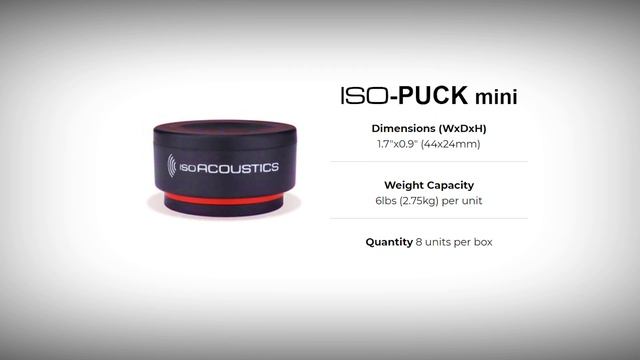IsoAcoustics ISO-PUCK Series - Sound Clarity And Openness For Studio Monitors And Speakers