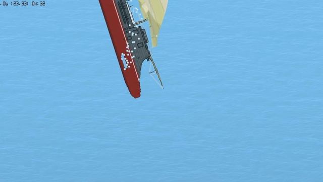 цунами Накрыл Корабль с Парусником в Floating Sandbox смотреть онлайн