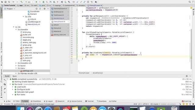 Пишем игру на Kotlin(Котлин) - Клон Танков: 17 урок. Наконец-то появление врагов на горизонте смотреть онлайн