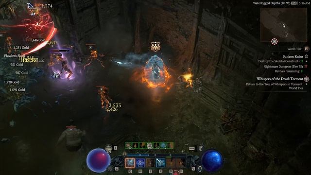 [Diablo 4] Lv.99 Ice Shard Sorcerer Tier 75 Nightmare Dungeon (Build in Video) смотреть онлайн