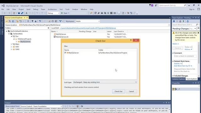 How to Checkin and Checkout Projects in TFS 2015 - Team Foundation Server 2015 Tutorial смотреть онлайн