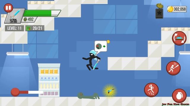 Stickman Zombie Shooter - SUPERMARKET VERY EVIL BOSS AND ZOMBIES | Android iOS Gameplay смотреть онлайн