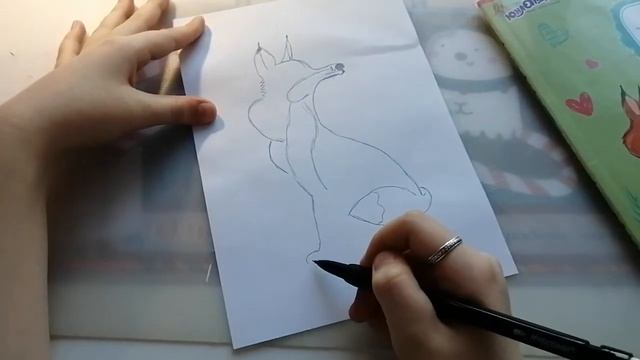 как нарисовать лисёнка смотреть онлайн