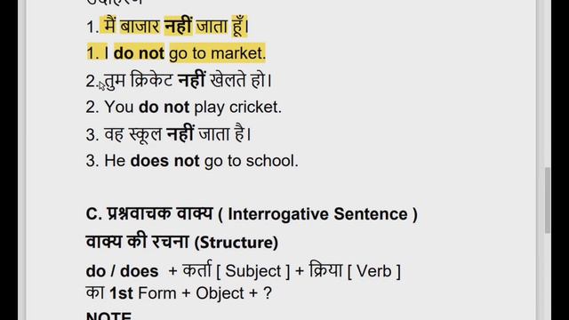 Present Indefinite Tense/Present Simple Tense | Do Does का प्रयोग । With examples in Hindi смотреть онлайн