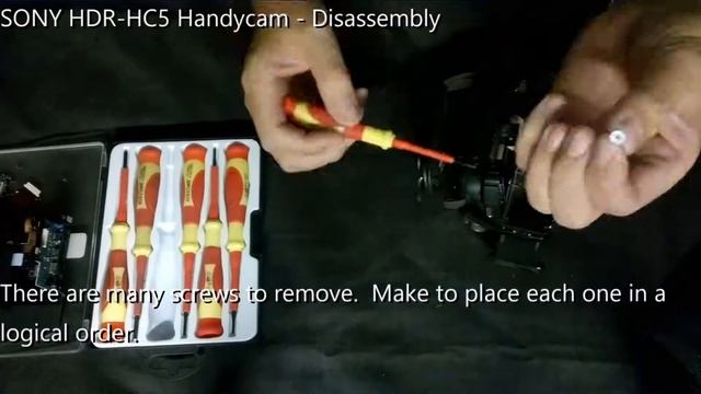 Sony HDR-HC5 Handycam disassembly Part 1 смотреть онлайн