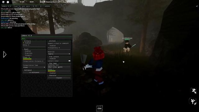 ROBLOX ZO ぞ SAMURAI Script Killaura, Auto Block, Hitbox Extender смотреть онлайн