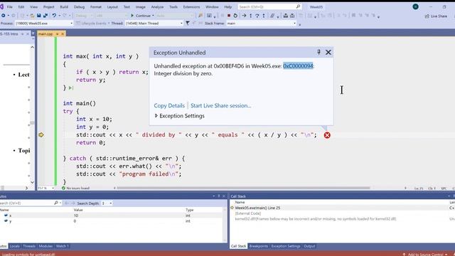 05.6 beware: division by zero is not caught by try and catch! смотреть онлайн