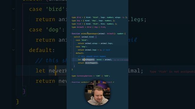 ? TypeScript's `never` type explained смотреть онлайн