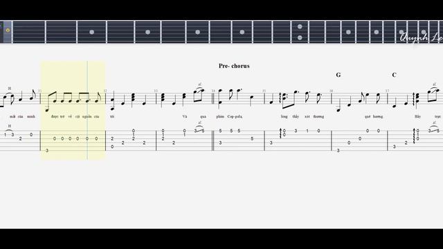 Hello Viet Nam - Xin Chao Viet Nam | Guitar Solo (Easy TAB) смотреть онлайн