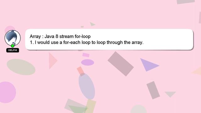 Array : Java 8 stream for-loop смотреть онлайн