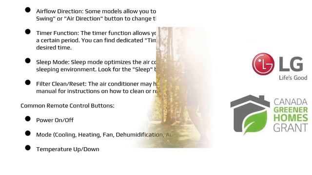 LG Wall-Mounted Air Conditioner Installation Guide And Remote Button Tutorial
