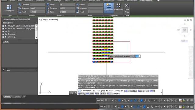 autocad rectangular array 16 смотреть онлайн