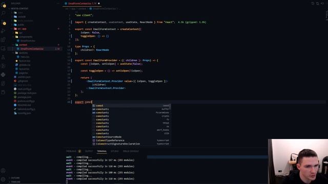 Coding an Email Pop-Up Form Using the Context API in Next.js 13 смотреть онлайн