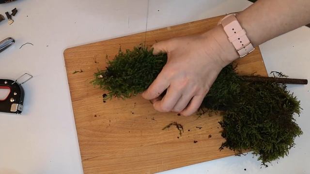 Елочки из мха своими руками.