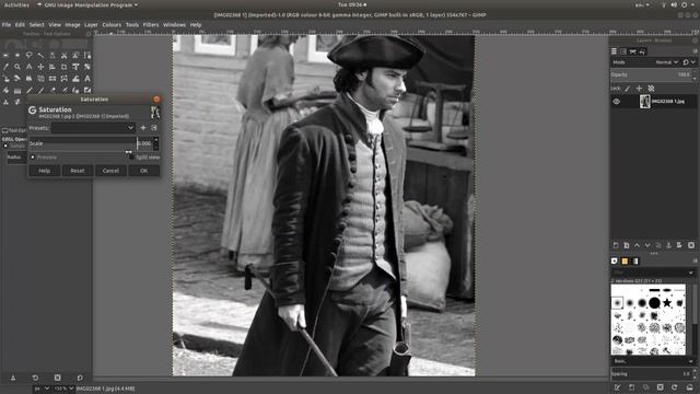 Gimp Beginners Tutorial: Convert A Color Image To Black And White. смотреть онлайн