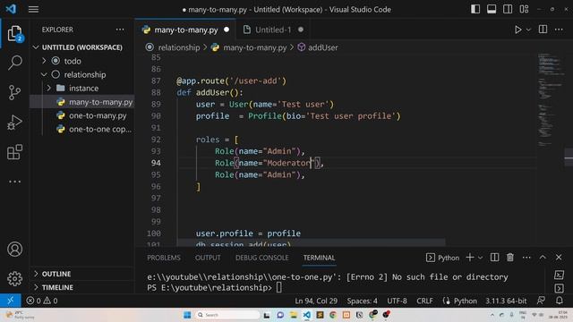 Python Flask Tutorial: Many-to-Many Relationship between Tables with SQLAlchemy | HINDI смотреть онлайн