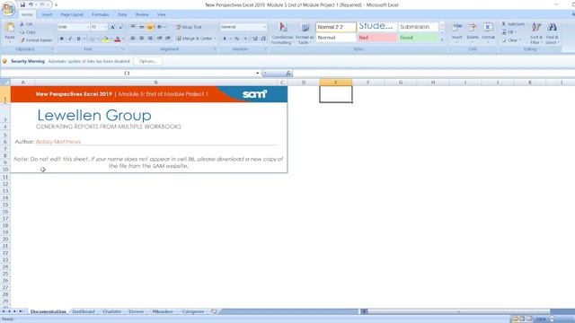 New Perspectives Excel 2019 | Module 5: End Of Module Project 1 #newperspectives #excel #module1