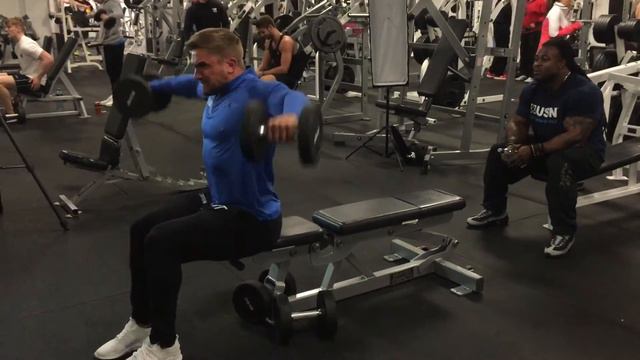 Ryan Terry trains shoulders with William Bonac at Strength Asylum смотреть онлайн