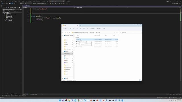 SDL c++ setup on Visual Studio (vid001) смотреть онлайн