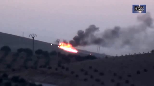 Курды подбили еще один турецкий танк в Сирии возле Джераблуса смотреть онлайн