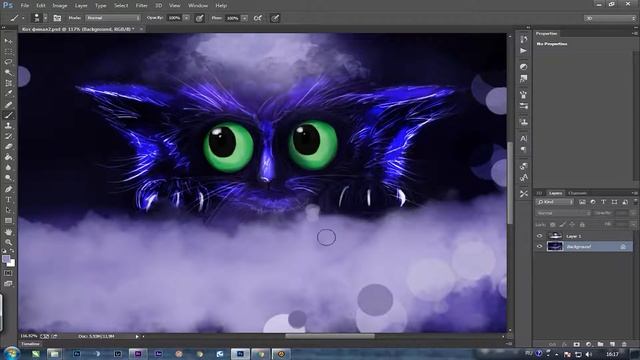 Рисуем персонажа cloud cat | Photoshop. смотреть онлайн