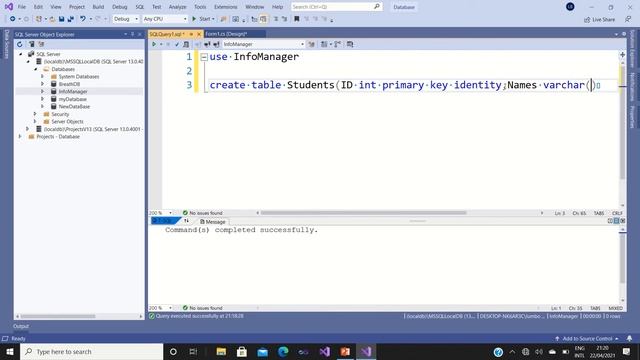 C# Create a Database in visual studio using SQL Server Object explorer смотреть онлайн