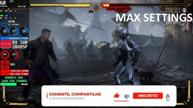 RX 580 8GB 2048SP MORTAL KOMBAT 11 XEON E3 1270 V3 (i7 4790) RODA LISO??? смотреть онлайн