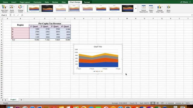 Excel for Mac: How to create a Stacked Area Chart. смотреть онлайн