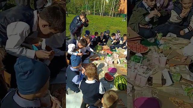 Первый пикник у Ники ,на территории школы . 21.09.2023