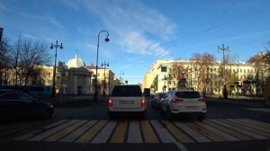 Осенний Санкт-Петербург - едем на машине по центру города