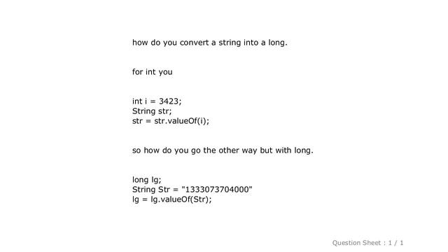 Android : How to convert string to long смотреть онлайн