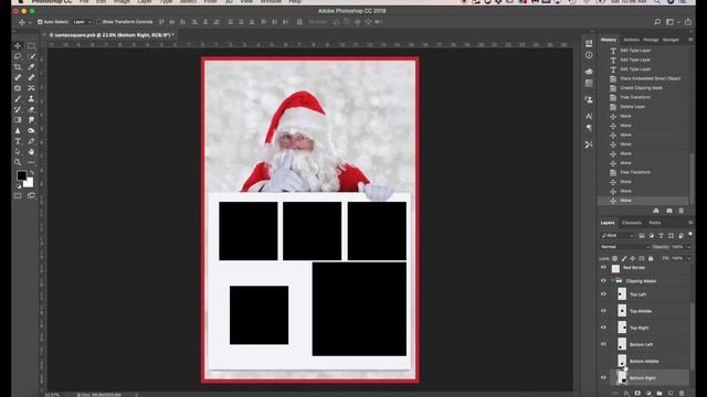 SANTA Outside the Box for Inside the Box Photography Photography Tutorial and Clipping Masks смотреть онлайн