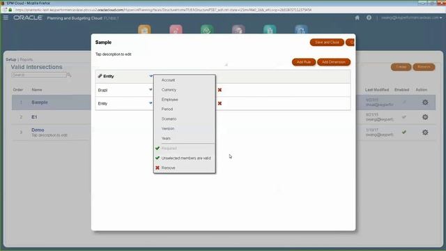 Working with Valid Intersections in Oracle Planning and Budgeting Cloud Service (PBCS) смотреть онлайн