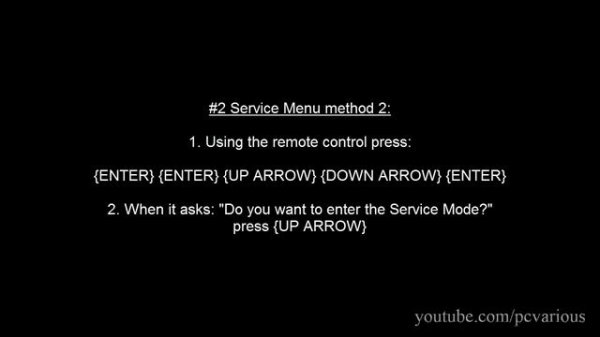How to Access Service Menu / Factory Mode in Sony TV