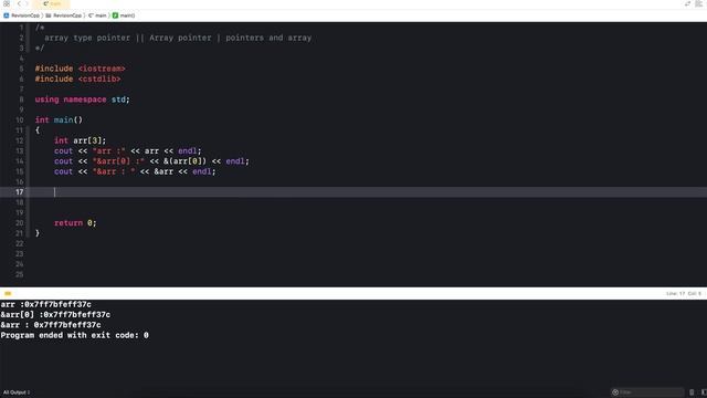 Array type pointer | Array pointer are not the same | C++ Interview | array type mismatch error смотреть онлайн