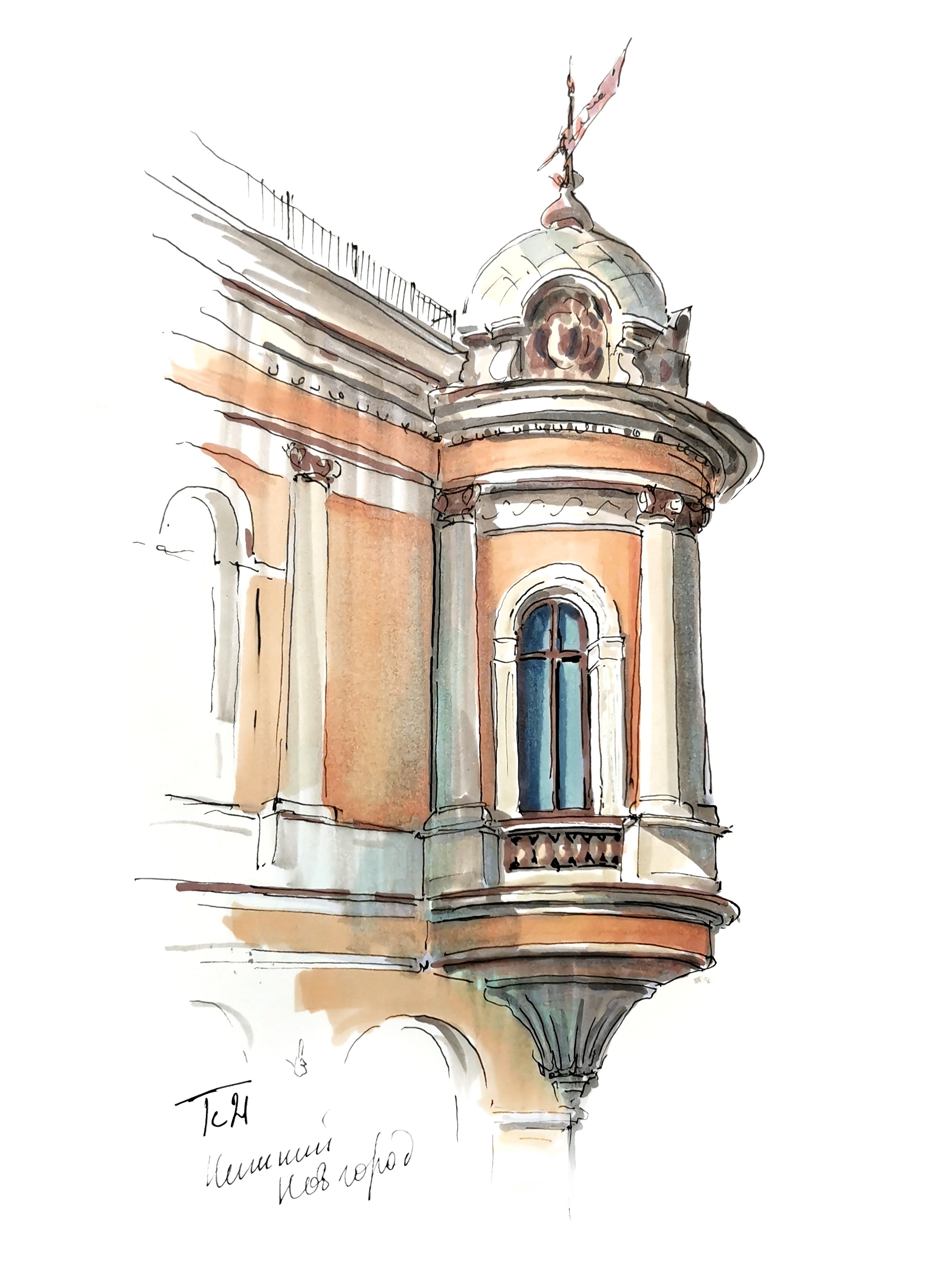 Городской скетчинг. Уроки рисования маркерами и не только. Подписывайтесь на канал! смотреть онлайн