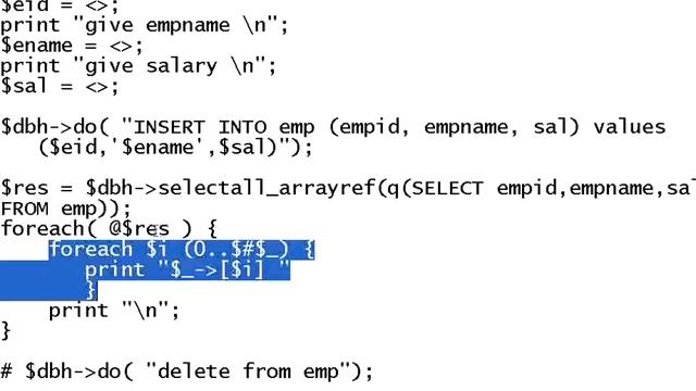Perl 9 Database Handling смотреть онлайн