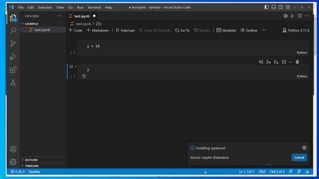 como INSTALAR JUPYTER NOTEBOOK en VISUAL STUDIO CODE ? смотреть онлайн