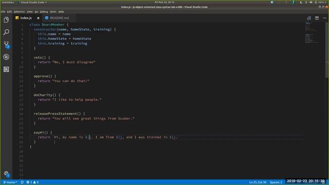 JavaScript Object Oriented Class Syntax Lab смотреть онлайн